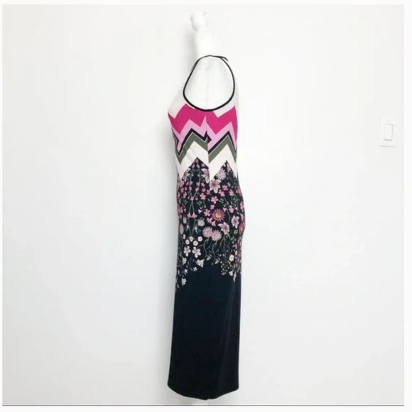 Ted Baker pink green black white Seenaa Floral Bodycon Dress size 2 - Picture 8 of 15
